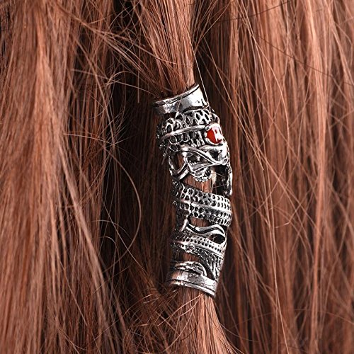 57 Pcs/Kit Norse Vikings Beads Hair Tube Beads Dreadlocks for Beards Hair Paracord Pendants & Bracelets DIY