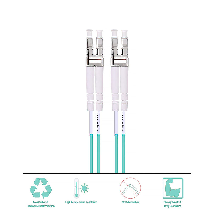 QSFPTEK OM3 LC to LC Fiber Cable, 10GB Internet Patch D