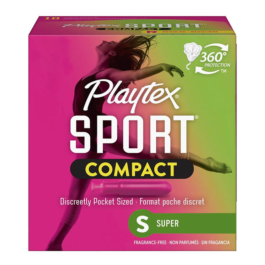 Playtex Sport Tampons with Flex-Fit Technology, Super, 