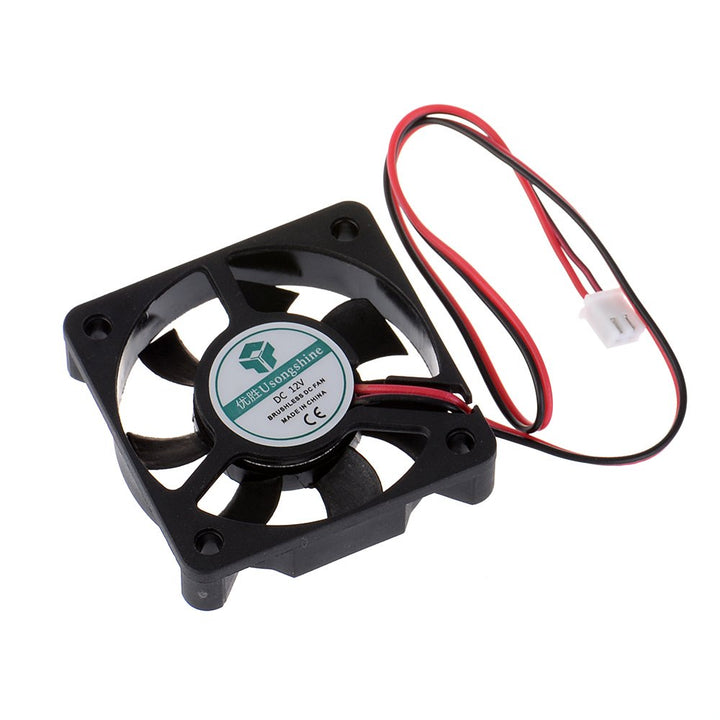 Anmbest 2PCS 5010 Silent Brushless Cooling Fan 2 pin Brushless 5CM Fans DC 12V 0.1A 50mm X 50mm X 10mm for Cool 3D Printers Parts PC Case CPU Cooler Sleeve Bearing 7 Blades