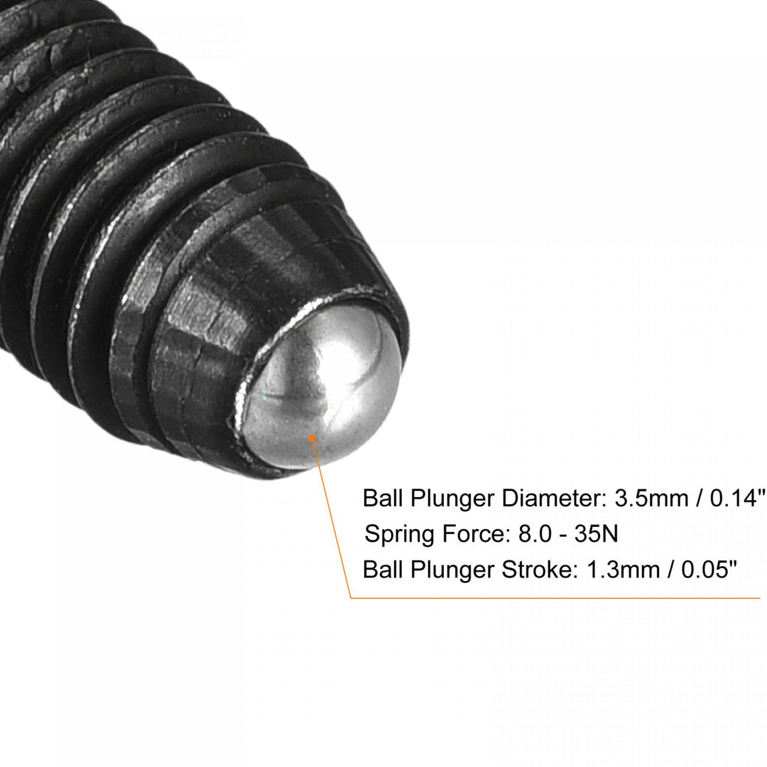Ball Point Set Screws, 20pcs M6 x 8mm High Carbon Steel Metric Spring Hex Socket Grub Screw