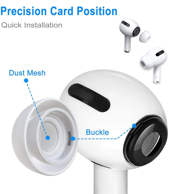 [3 Pairs] Replacement Ear Tips for Airpods Pro and Airpods Pro 2nd Generation, Silicone Earbuds with Noise Reduction Hole, with Portable Storage Box and Fit in The Charging Case (S/M/L)