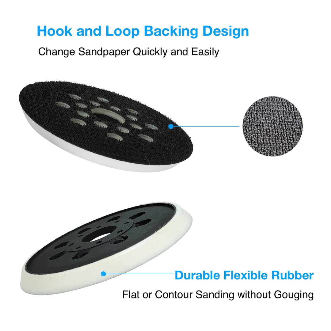 5 Inch RS035 Hook and Loop Replacement Sander Pad, Compatible with Bosch Random Orbital Sander ROS20VS and ROS10
