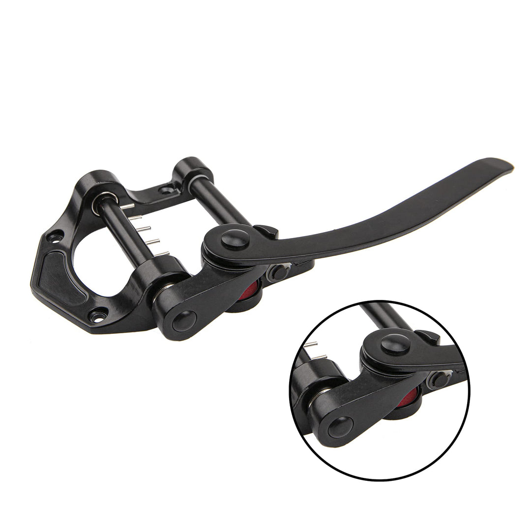 1Pcs Yootones Guitar Tremolo Unit Vibrato Bridge Tremolo Tool Accessories Flat Compatible with Les Paul LP SG Tele Electric Guitar (Black)