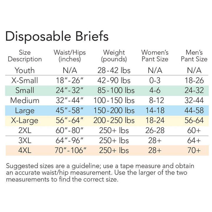 Extra Large - 12 Count : Tranquility ATN™ (All-Through-the-Night) Adult Disposable Briefs - XL - 12 ct
