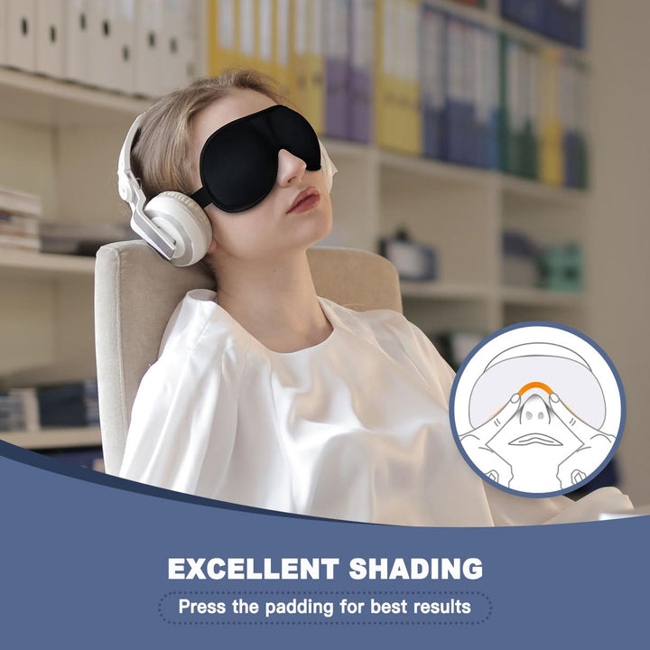 Sleep Mask for Women Men, Ultrathin Light Blocking Slee