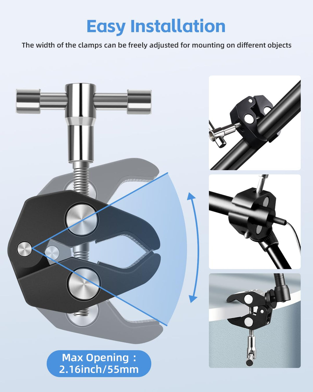 UTEBIT 5 inch Articulating Magic Arm with Double Ball H