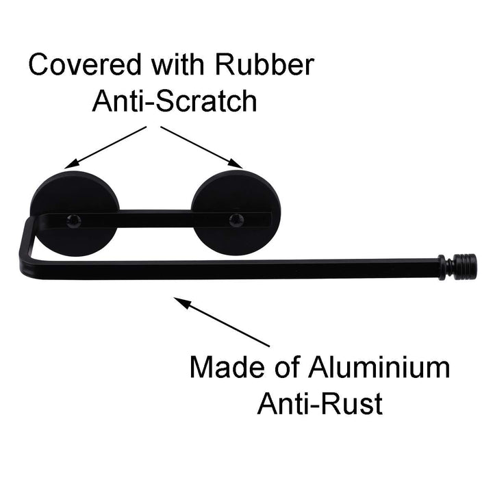Magnetic Paper Towel Holder Paper Towel Rack Tower Bar for Refrigerator, Metal Cabinet Black