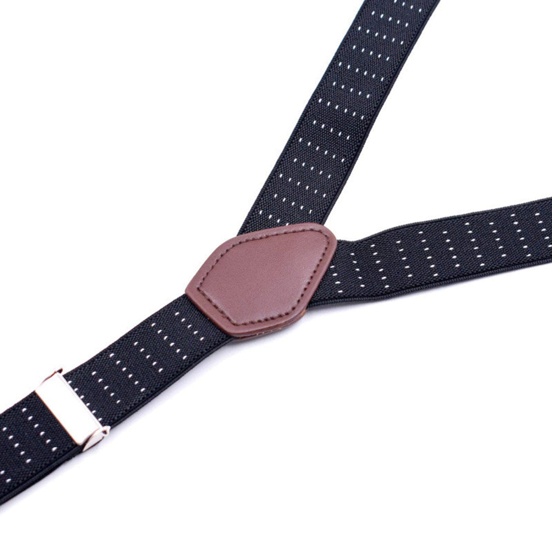 Mens Shirt Stays Military Adjustable Elastic Garter Straps Sock Non-slip Clamps (Black/1 Pair)