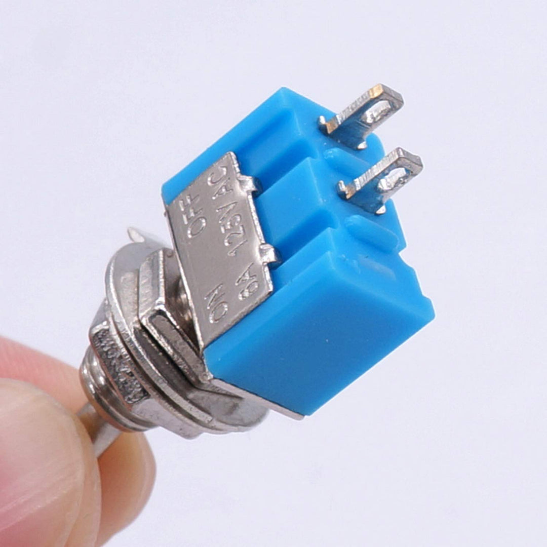 Taiss 10PCS SPST Mini Toggle Switch 2 Pin 2 Position ON
