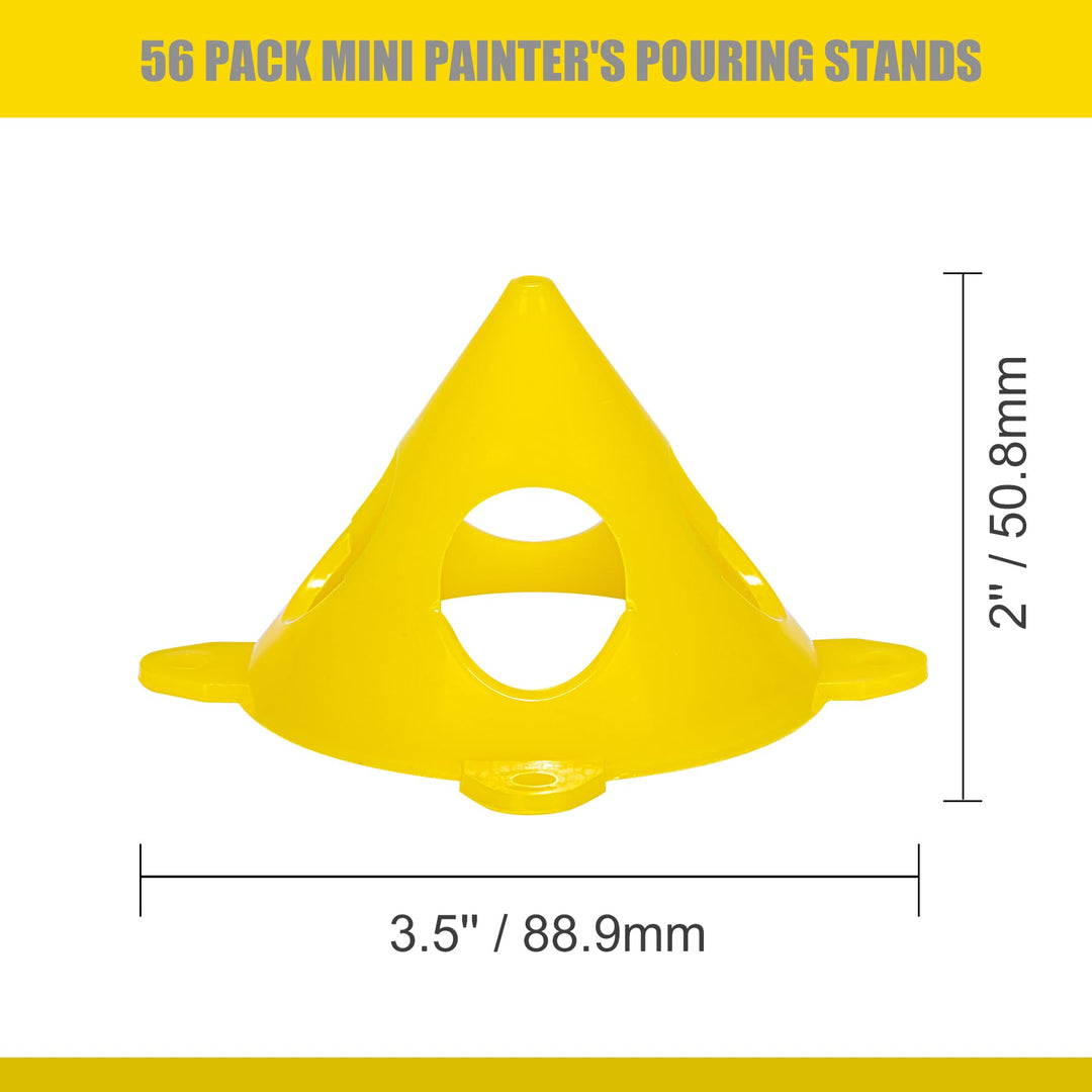 56Pack Pyramid Stands Painter&#39;s Painting Stands, Mini Cone Paint Stands for Canvas and Door Risers Support, Paint Pouring Suppliers, Cabinet Paint for Painter Elevated, Canvas Stand