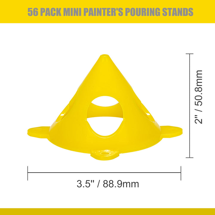 56Pack Pyramid Stands Painter&#39;s Painting Stands, Mini Cone Paint Stands for Canvas and Door Risers Support, Paint Pouring Suppliers, Cabinet Paint for Painter Elevated, Canvas Stand