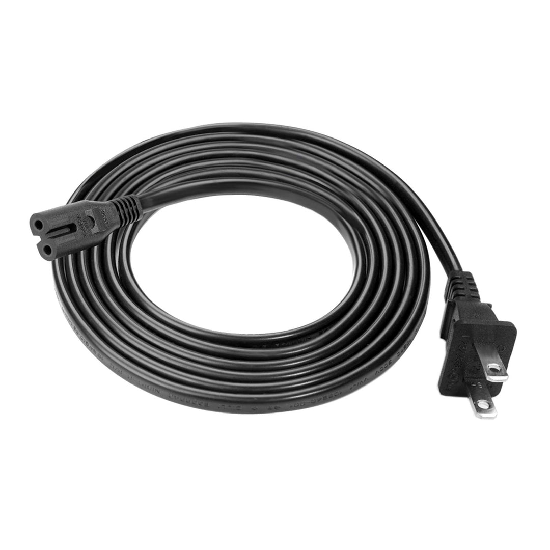 [UL LISTED] 6 Foot Extra Long 2 Prong 18 AWG AC Wall Cable Power Cord for Samsung Sony Sharp TCL LG TV, HP OfficeJet Pro Printer, Sony Playstation Slim Edition PS3, PS4, Xbox One S Game Consoles