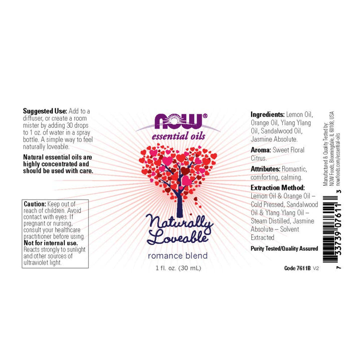 Now Foods Naturally Loveable Oil Blend, Romance, 1 oz
