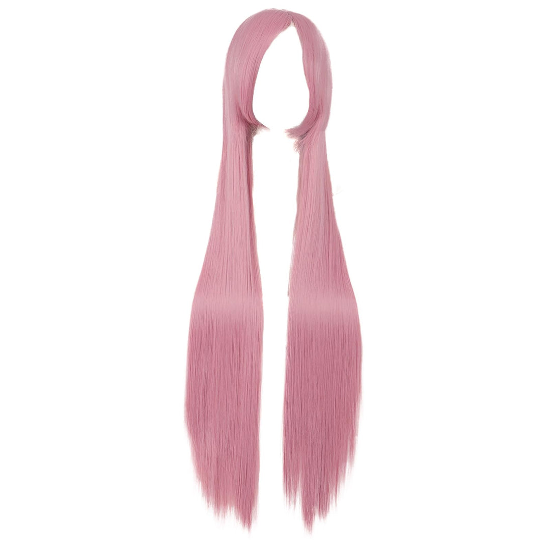 39 Inch/100cm Side Bangs Long Lolita Cosplay Party Pink Straight Wig 100cm