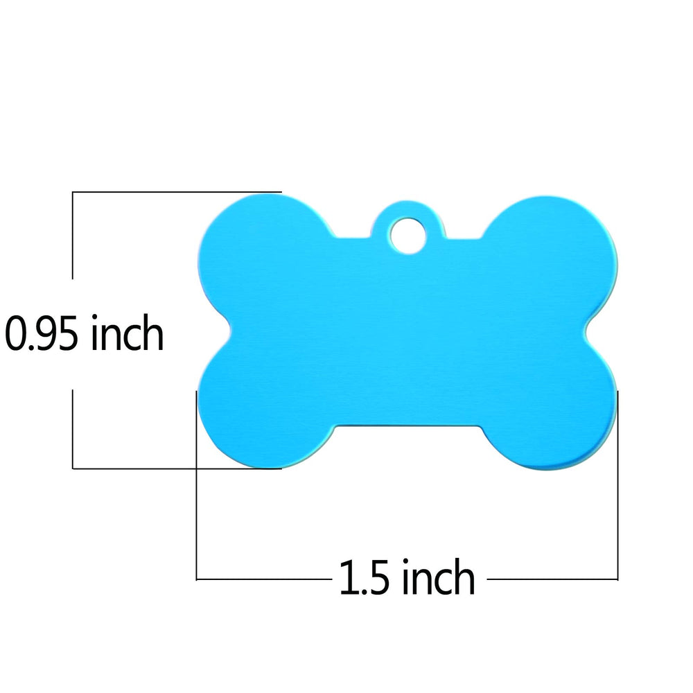 30 PCS Blank Dog Tags,Pet ID Tag Bone Shape, Aluminum Alloy for Dogs and Cats Pet ID Tag(38mm)
