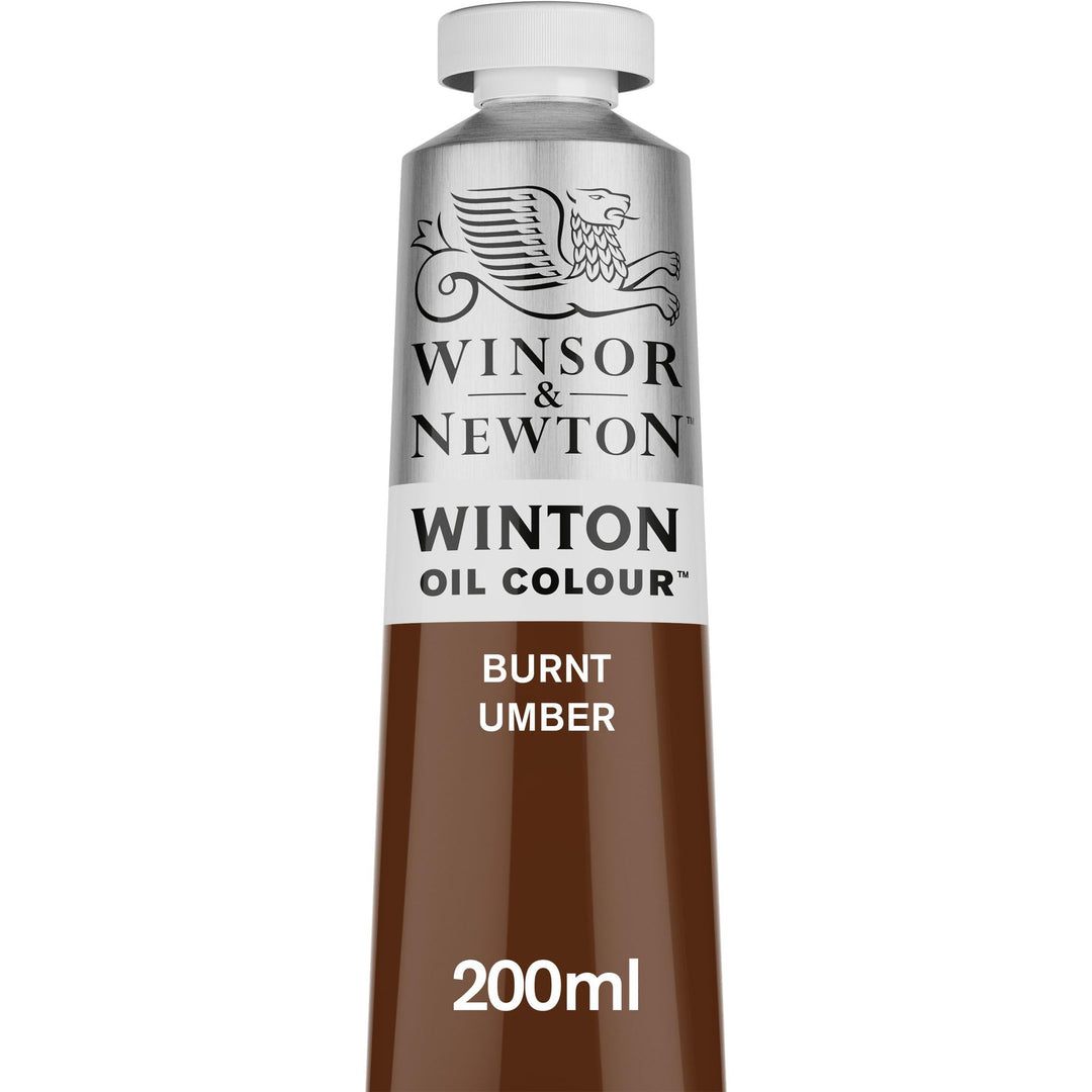 Winsor &amp; Newton Winton Oil Color, 200ml (6.75-oz) Tube, Burnt Umber