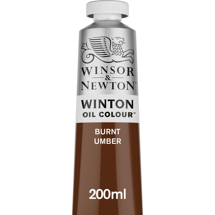 Winsor &amp; Newton Winton Oil Color, 200ml (6.75-oz) Tube, Burnt Umber