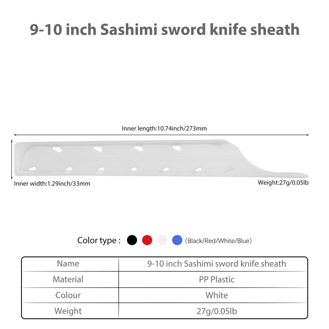 Knife Sheaths for 8’’ 9’’ 10’’ Slicing Bread Knife Sashimi Salmon Knife Cover Blade Protector BPA Free Sushi Knife Case Edge Guards 2 Pcs Set