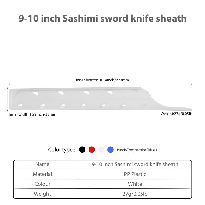 Knife Sheaths for 8’’ 9’’ 10’’ Slicing Bread Knife Sashimi Salmon Knife Cover Blade Protector BPA Free Sushi Knife Case Edge Guards 2 Pcs Set