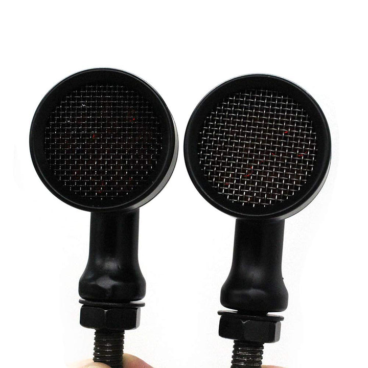 Black Motorcycle LED Turn Signals Red Light Brake Running Tail Lights Bullet