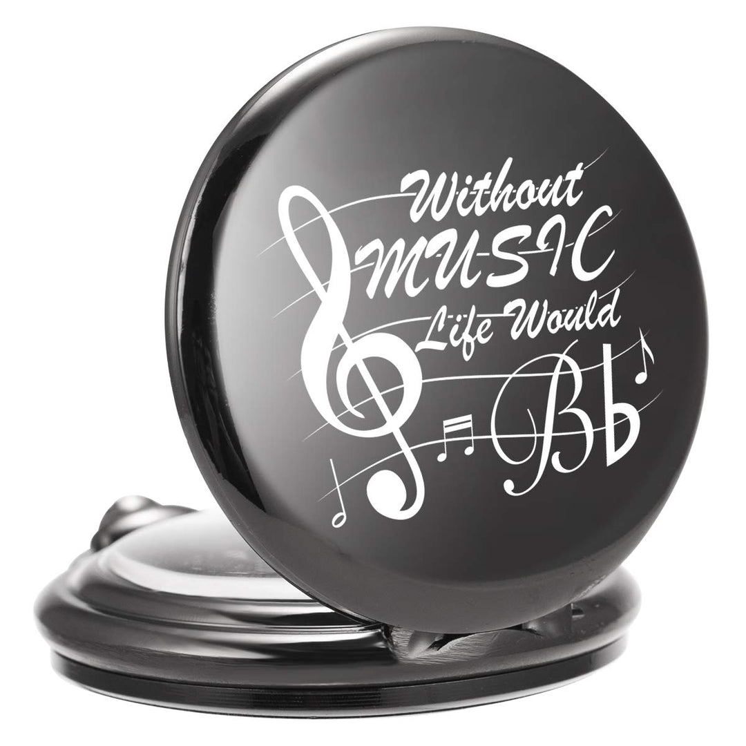 Pocket Watch, Music Pocket Watch and Chain for Men Wome