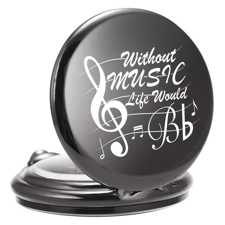 Pocket Watch, Music Pocket Watch and Chain for Men Wome