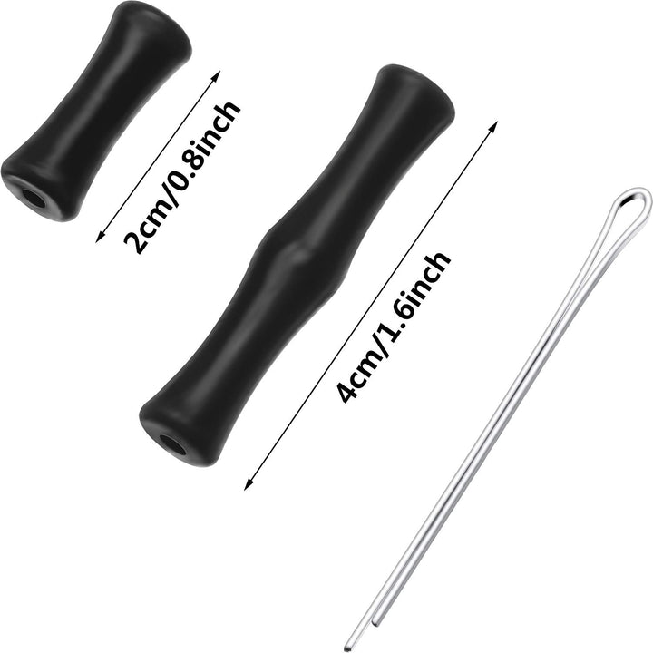 6 Sets Bowstring Finger Savers Bowstring Finger Guards Archery Bowstring Saver Finger Protector for Hunting (Black)