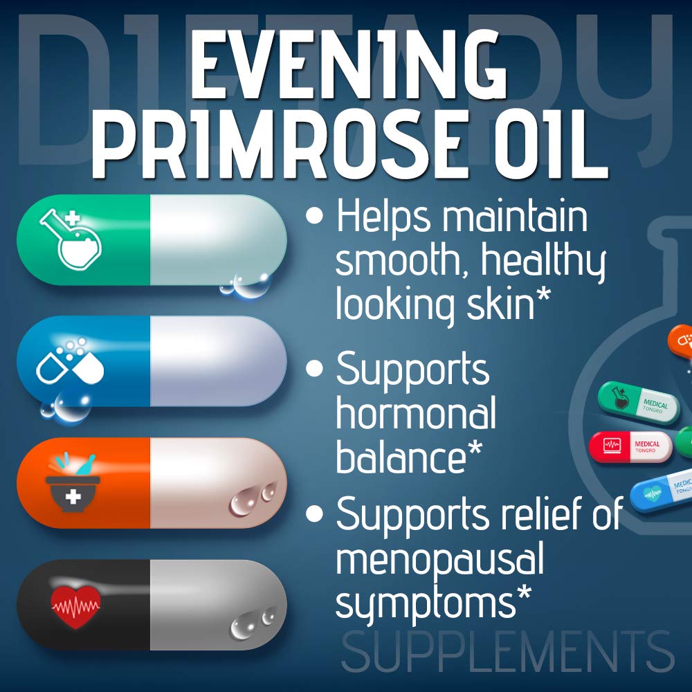 GMP Vitas Evening Primrose Oil-Maintain Smooth-Healthy Looking Skin-Supports hormonal Balance-Supports hormonal Balance (1)
