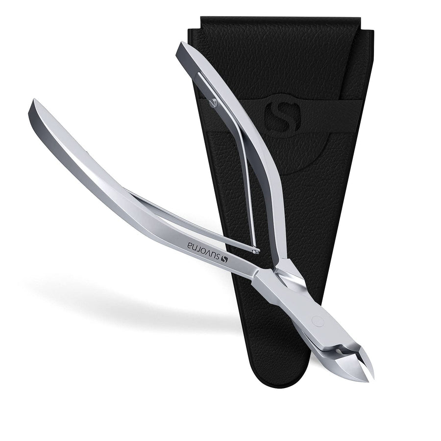 Manipro Professional Cuticle Nail Nipper Cutter with Leather Case, Polished Steel, 3.2 Ounce