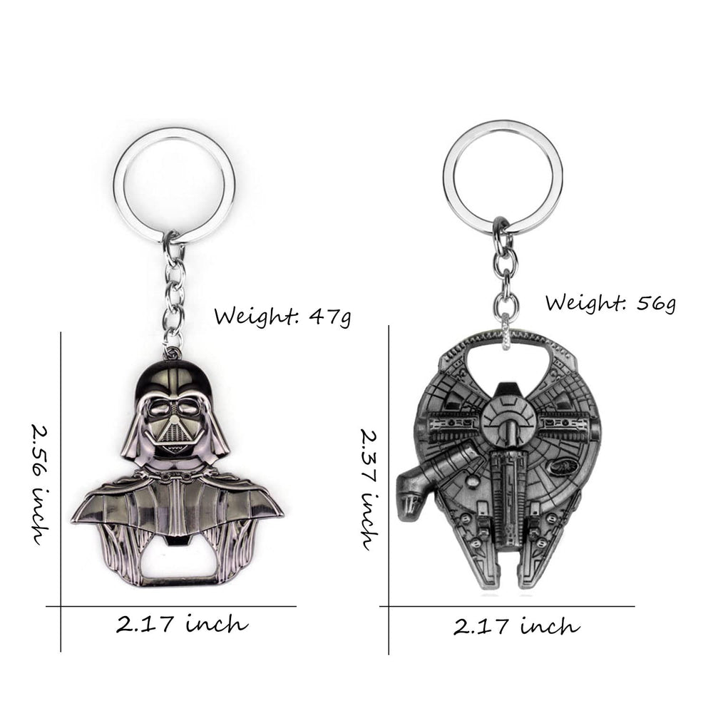 Star Wars Bottle Opener - Star Wars Keychain - Darth Vader Beer Bottle Opener Manual Alloy 2 PCS