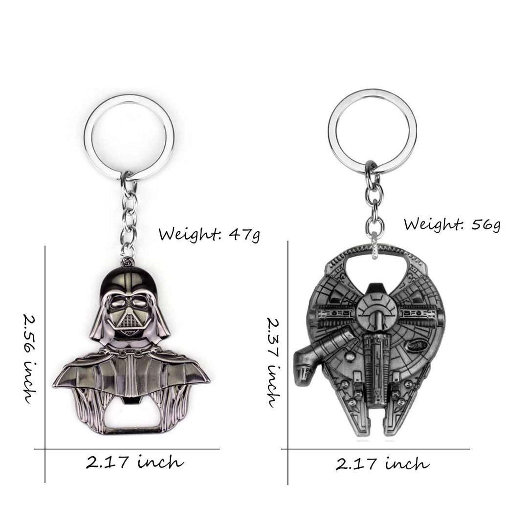 Star Wars Bottle Opener - Star Wars Keychain - Darth Vader Beer Bottle Opener Manual Alloy 2 PCS