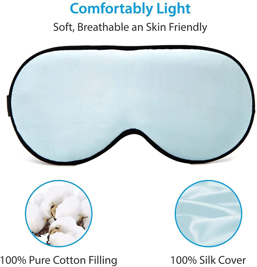 CHILDHOOD Super Soft Silk Sleep Mask with Adjustable St