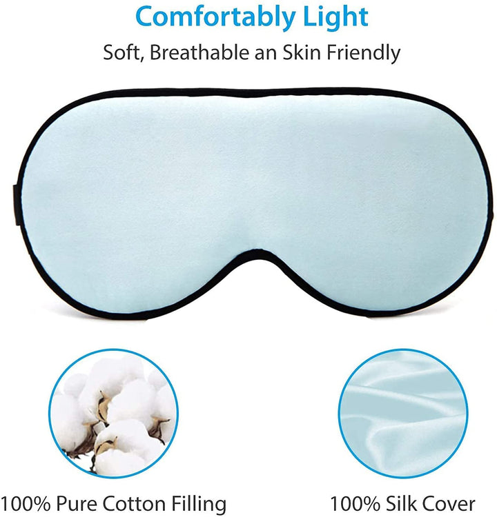CHILDHOOD Super Soft Silk Sleep Mask with Adjustable St