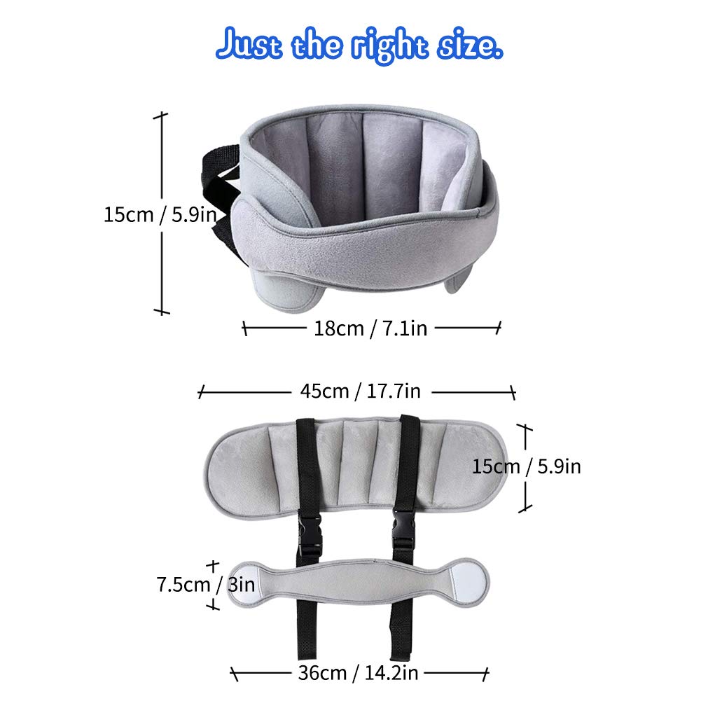 Car Head Support Toddle Car Neck Relief Baby Child Car Seat Adjustable Head and Neck Support Band - A.