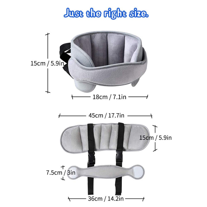 Car Head Support Toddle Car Neck Relief Baby Child Car Seat Adjustable Head and Neck Support Band - A.