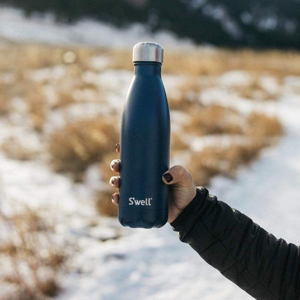 Stainless Steel Water Bottle, 17oz, Blue Suede, Triple-Layered Vacuum Insulated Containers Keeps Drinks Cold for 36 Hours and Hot for 18, BPA Free, Perfect for On the Go