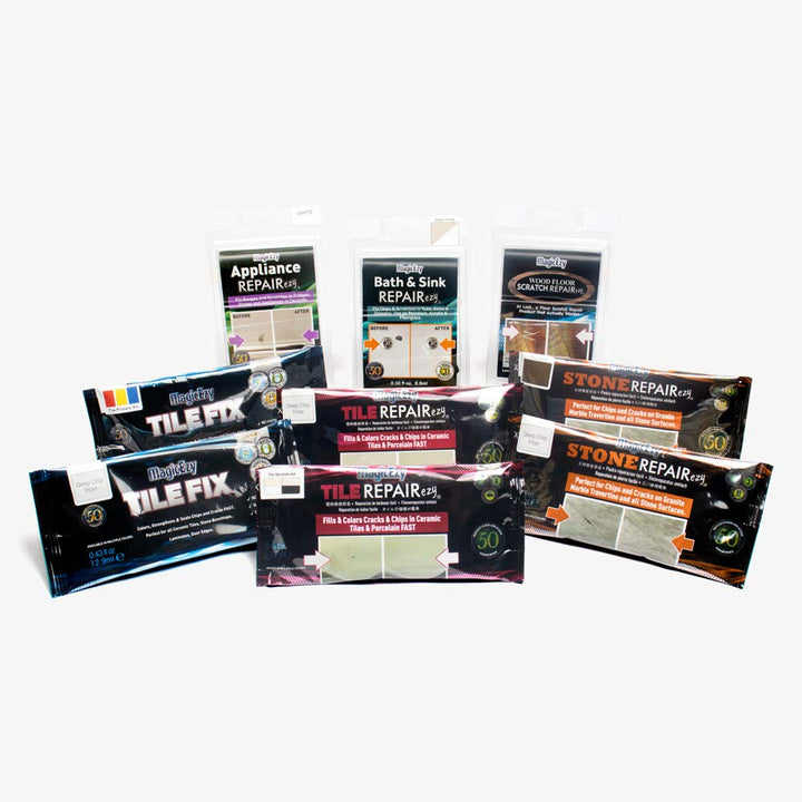 Tile RepairEzy (Honey Beige) Ceramic Tile Repair Kit - Cracked Chipped Bathroom Floor Tiles