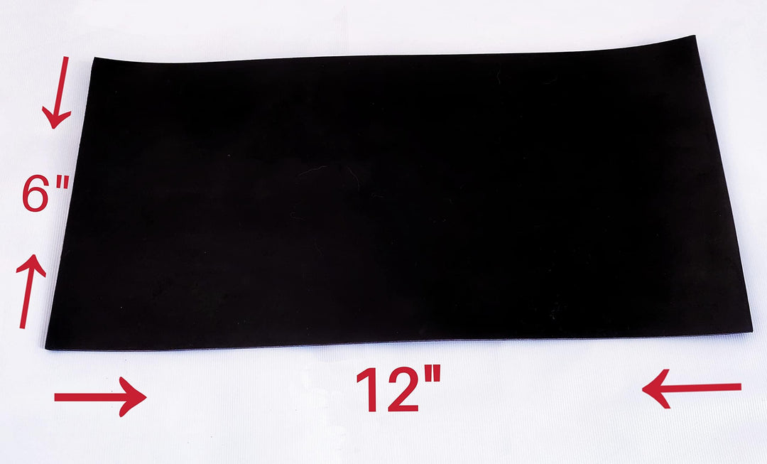 Rubber Sheet Anti Vibration Isolation Pads Acoustic Damping Film Shock Absorbing Foam Rubber Mat 12 x 6 x1/8 inch 70 Duro