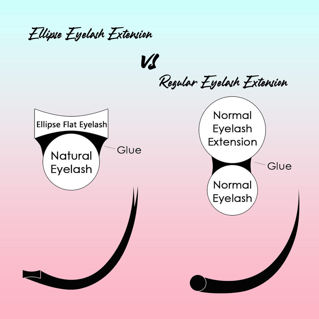 Ellipse Eyelash Extensions 0.15mm DD Curl 12mm Flat Eyelash Extension Supplies Light Lashes Matte Individual Eyelashes Salon Use Black Mink False Lashes Mink Lashes Extensions(DD-0.15-12mm)