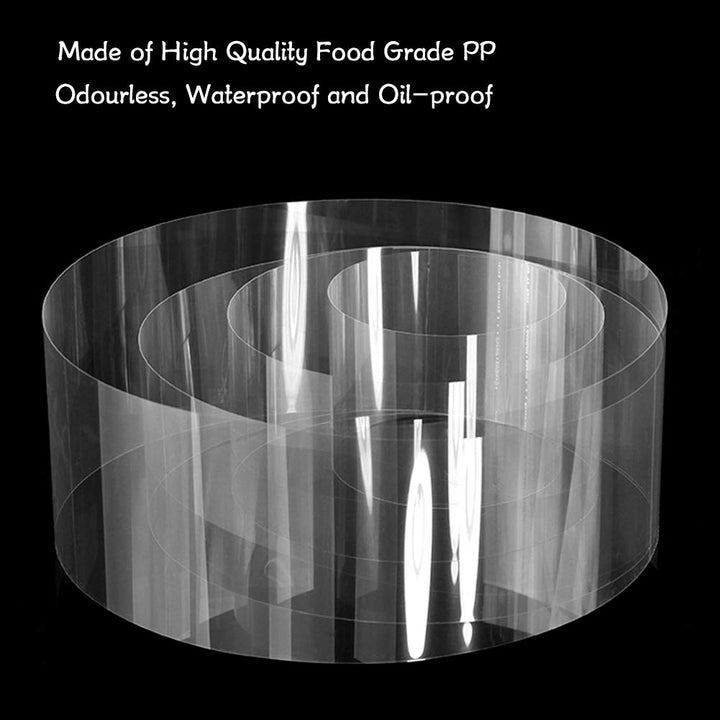 Cake Collar 6 Inch,Acetate Cake Collar Roll DIY Acetate Sheet Baking Transparent Mousse Cake Sheets Surrounding Edge Clear Cake Strips for Baking Decorate Shaker Cards Making(6x394Inch)