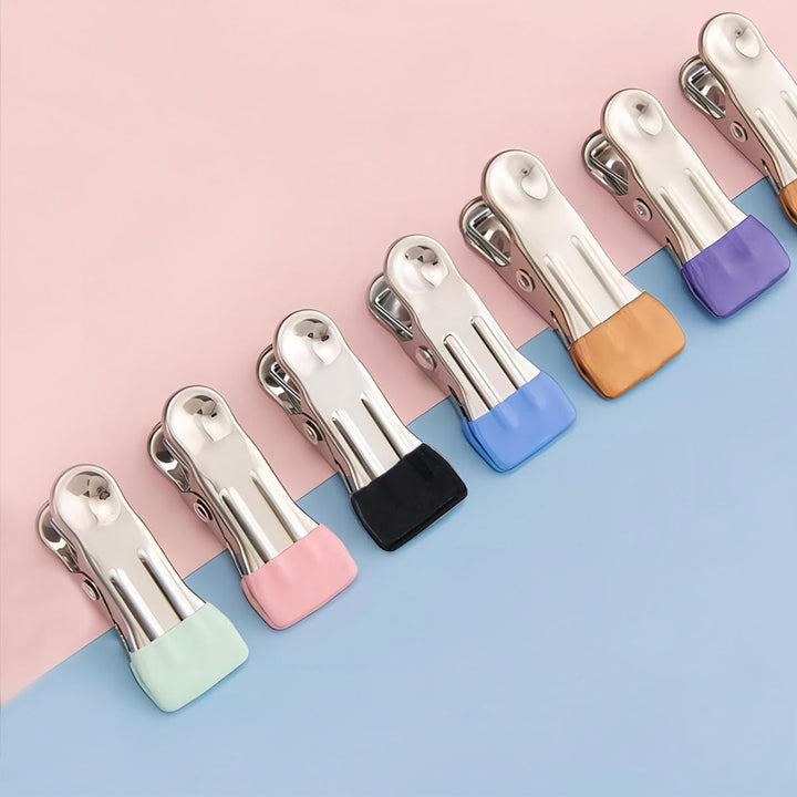 Colored Clothespins, 30 Pcs Utility Clothes Pins, Multicolor Stainless Steel Metal Sock Clips for Clothesline