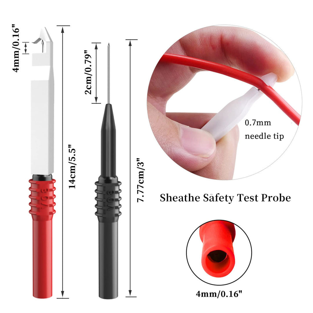 5pcs Automotive Puncture Piercing Probes Set Insulation Back Probe kit Protective Repair Tips Tools 30V for Wire Testing