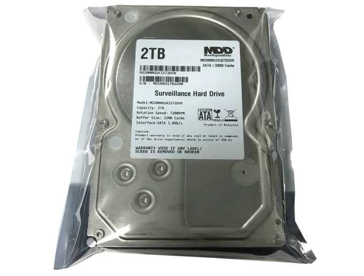 2TB 32MB Cache 7200PM SATA 3.0Gb/s 3.5inch Internal Surveillance CCTV DVR Hard Drive (MD2000GSA3272DVR) (Renewed)
