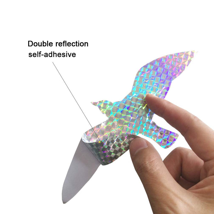 Anti Collision Window Stickers for Birds, Glass Window Decals Clings for Bird Strikes, Stop Birds from Hitting Windows, Seagull, 16 Pieces