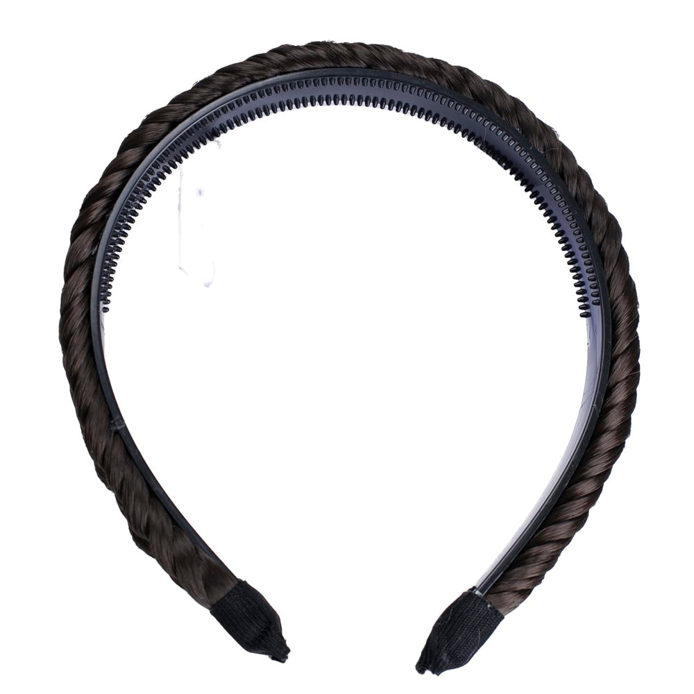 PRETTY Headband Plaited Braid Hair Band Hair Piece -BROWN BRUNETTE