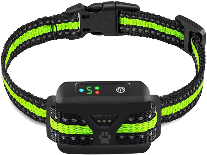 Dog Bark Collar -5 Adjustable Sensitivity and Intensity Levels-Dual Anti-Barking Modes Rechargeable/Rainproof/Reflective -No Barking Control Dog Shock Collar for Small Medium Large Dogs