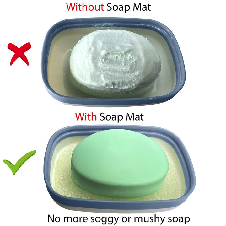 2Pack Travel Soap Holders, Soap Bar Box Dish Container Case, with Sponge Saver&amp; Band, for Gym, Travel (Blue &amp; Green)