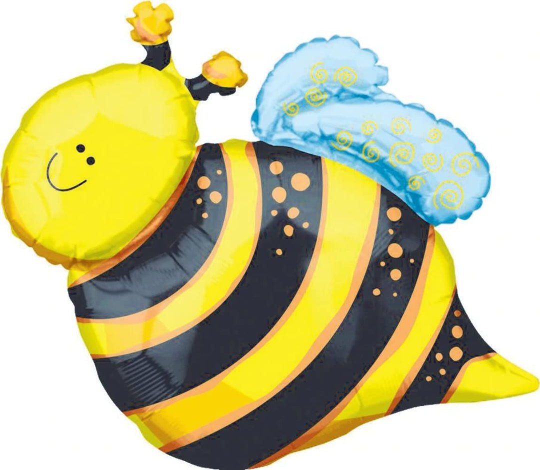 International Happy Bee Shape Foil Balloon, 25, Multicolor