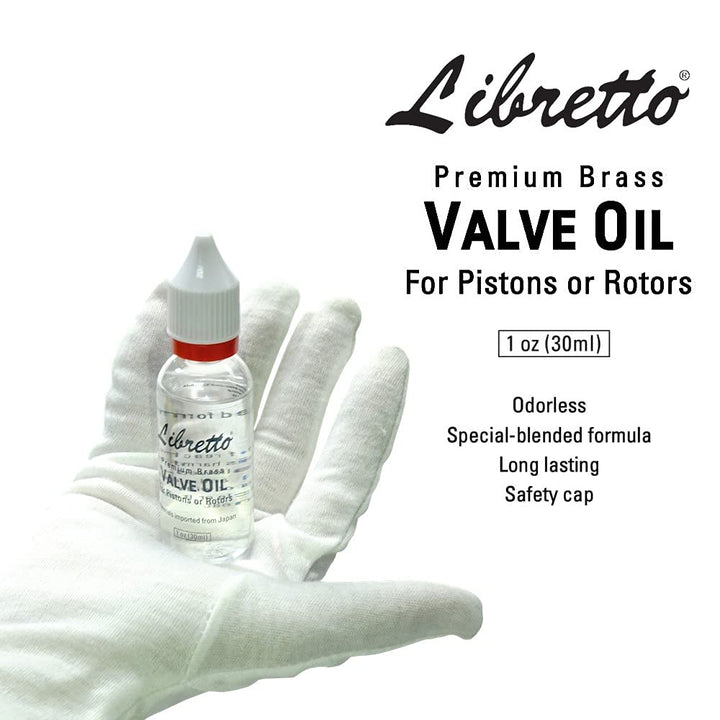 Premium Brass Valve Oil Lubricants, 1 oz (30ml), Safety Cap, Long-Lasting &amp; Smooth, Odorless, 100% Special-Blended Synthetic Formula, Designed Best to Clean &amp; Extend Life of Your Instruments!
